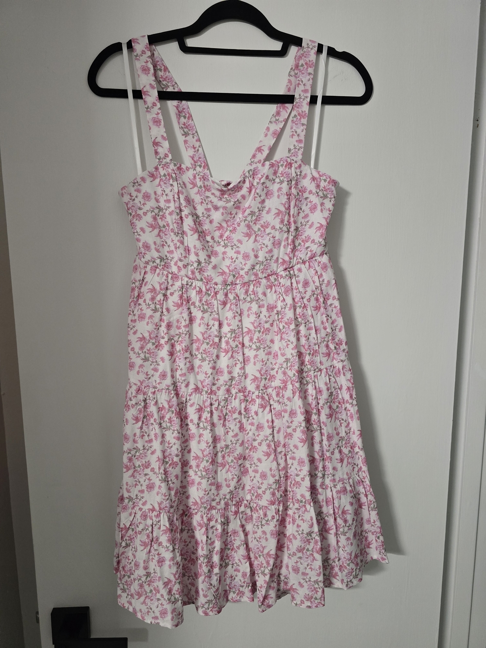 Trixxi Pink Floral Tiered Sundress